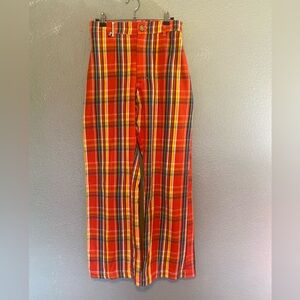 BIG BUD PRESS red plaid WESTERN pants XS